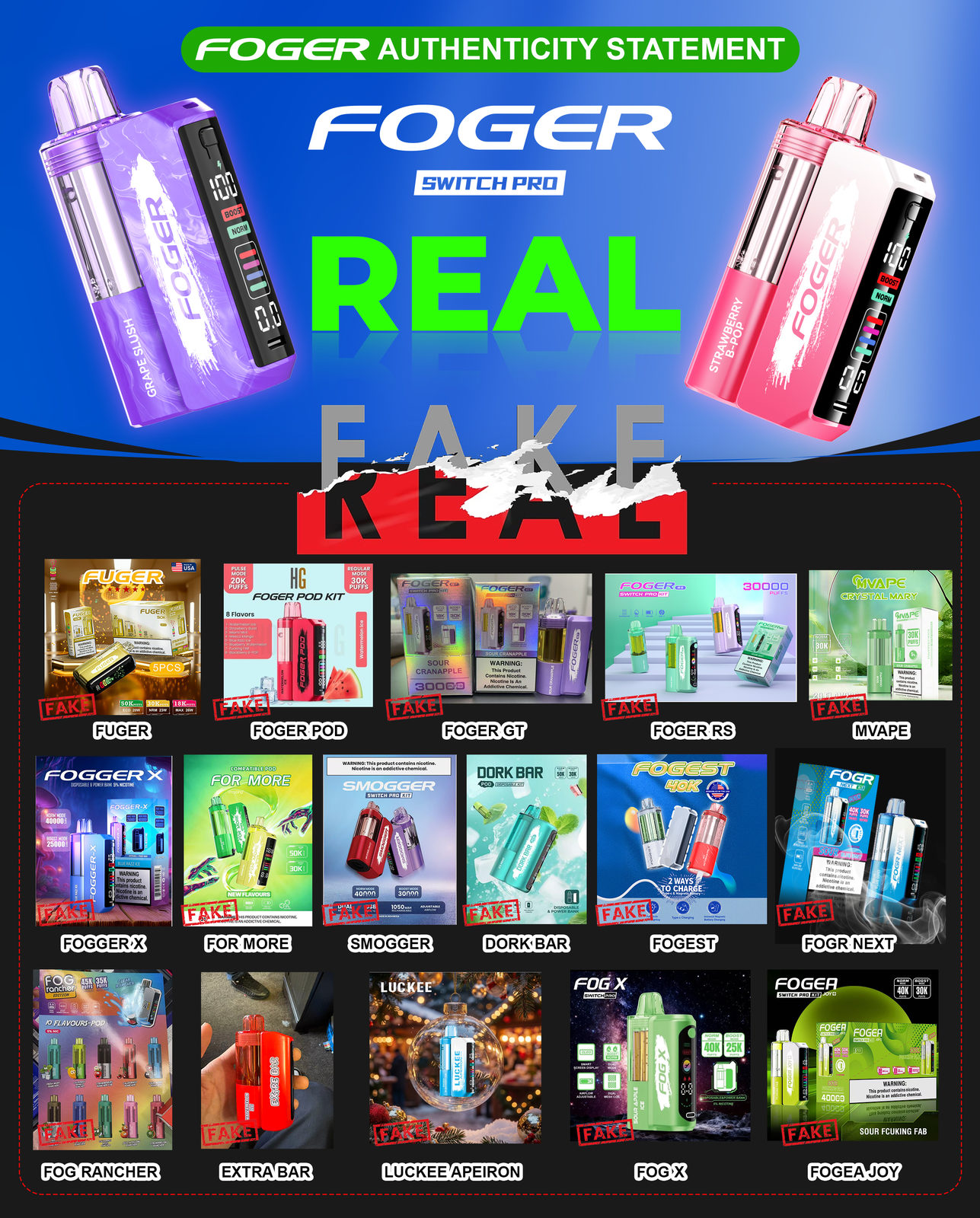 Collection of counterfeit goods